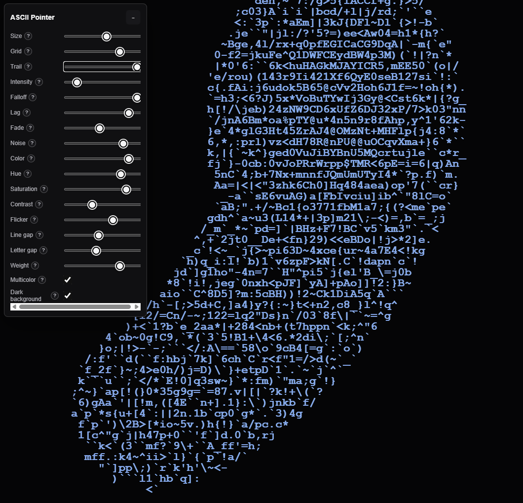Asciipointer